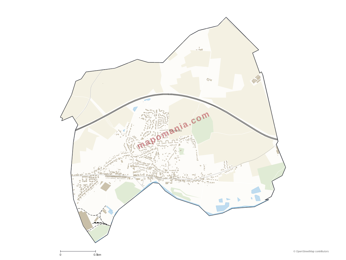 Carte de Boussois à personnaliser