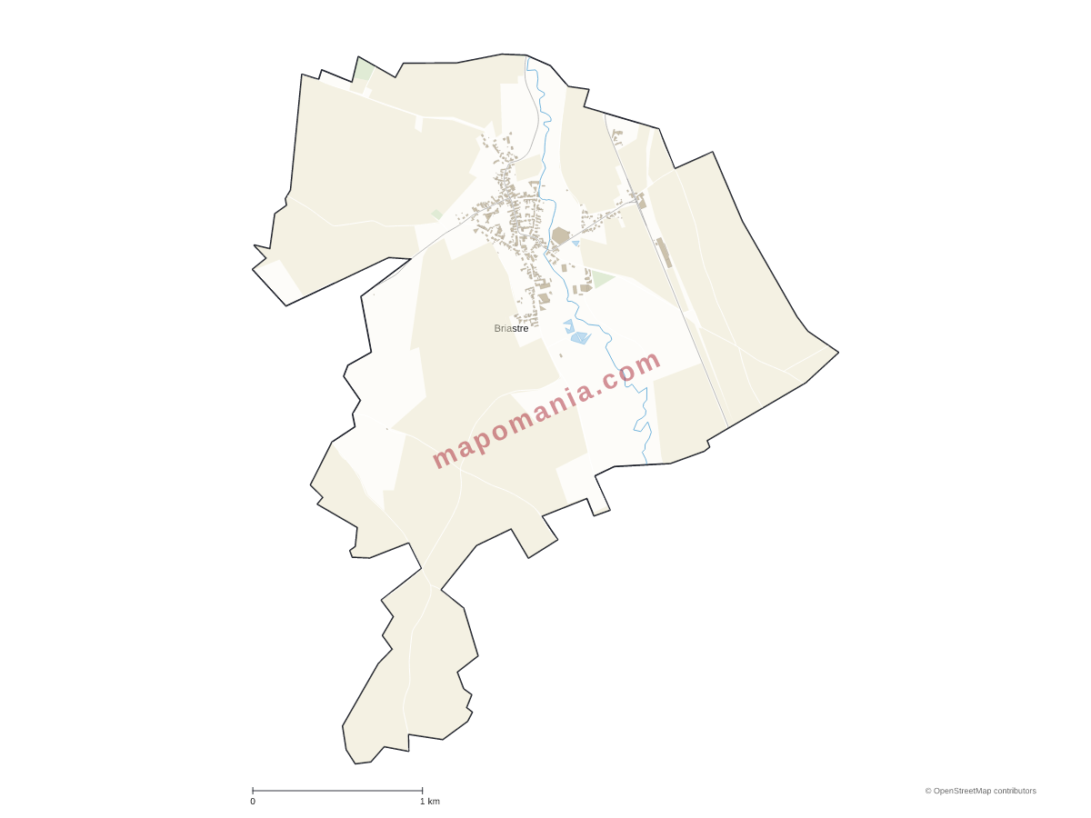 Carte de Briastre à personnaliser
