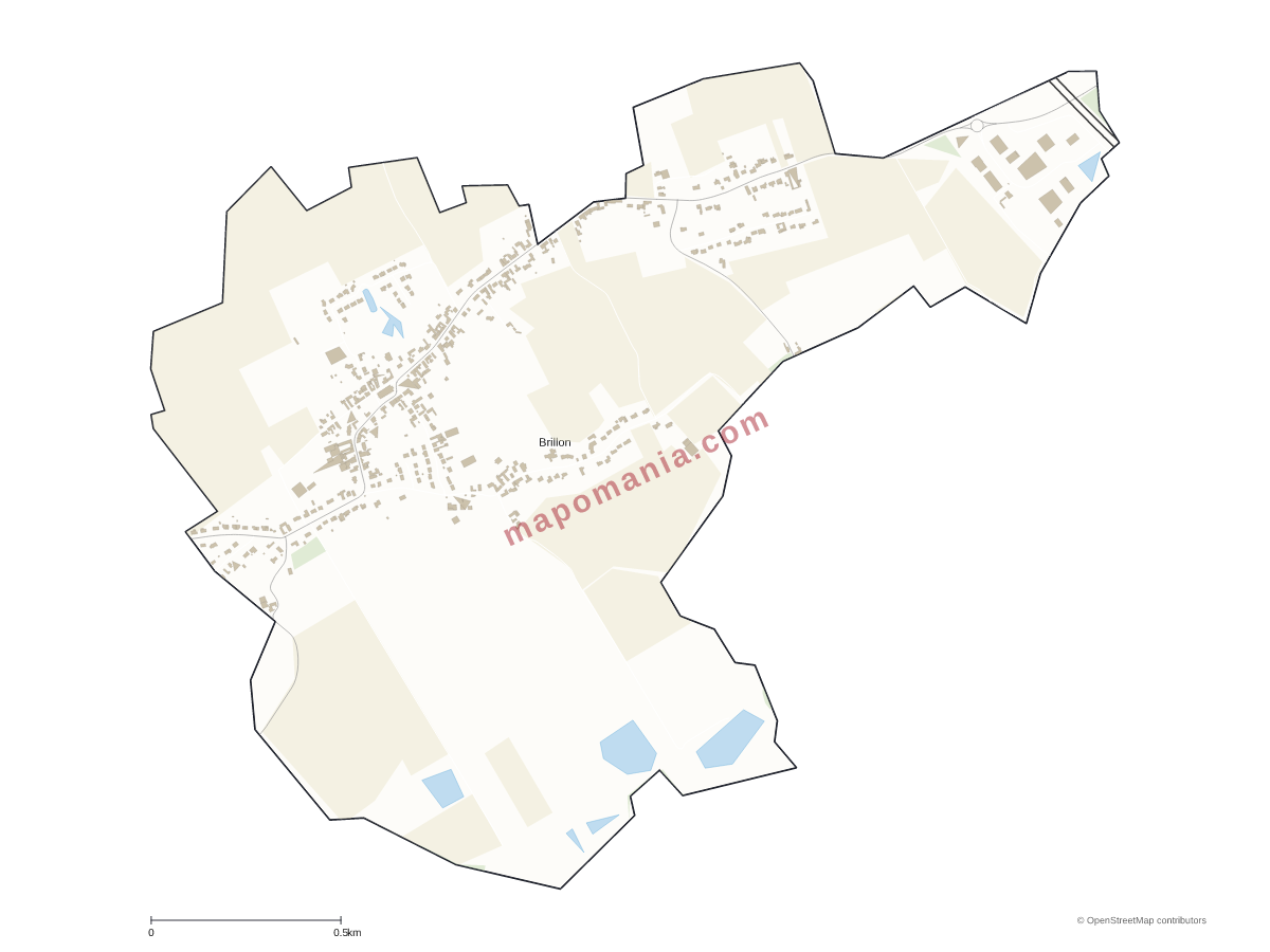 Carte de Brillon à personnaliser