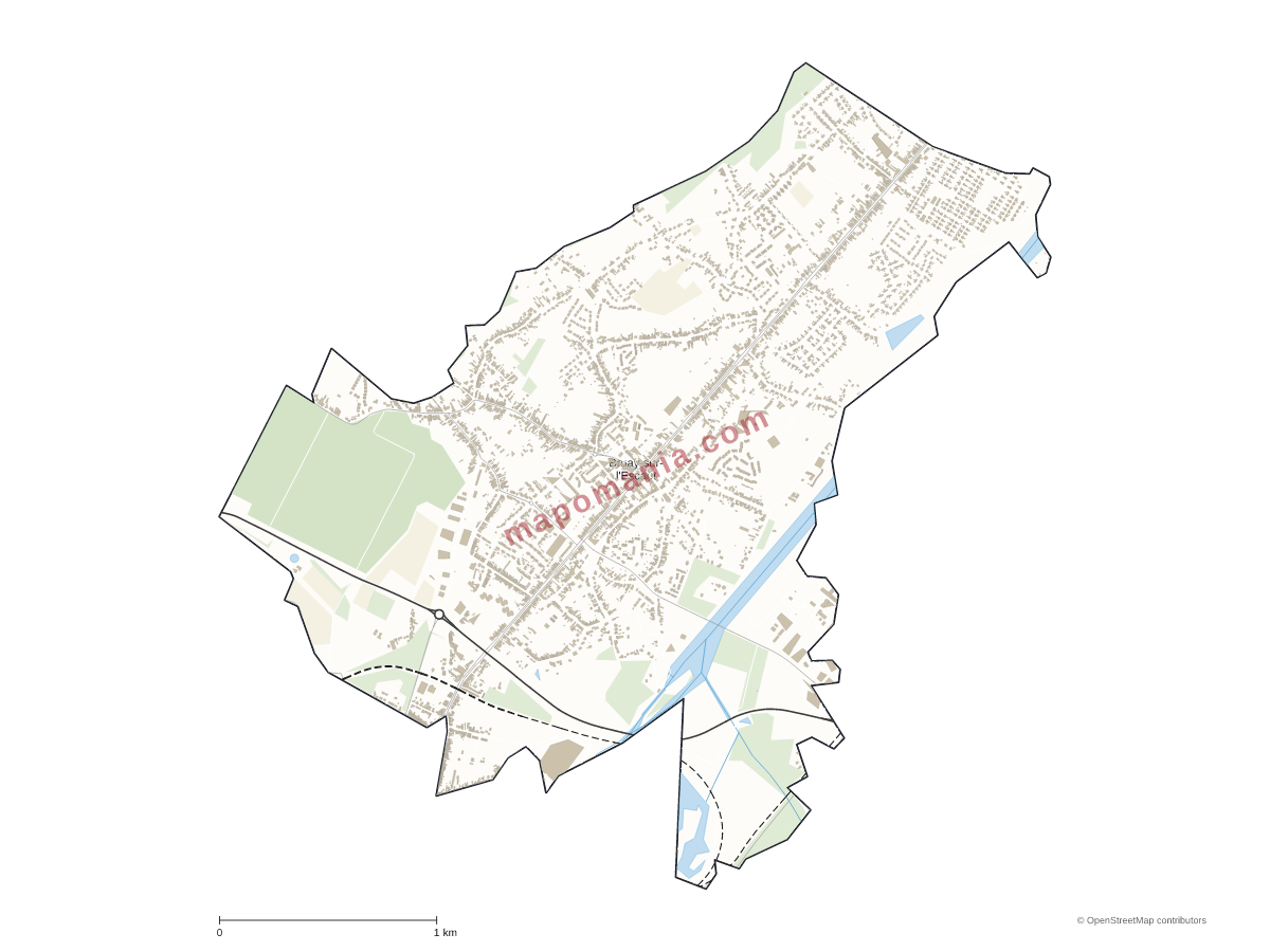 Carte de Bruay-sur-l'Escaut à personnaliser