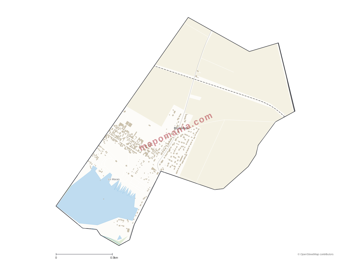 Carte de Brunémont à personnaliser