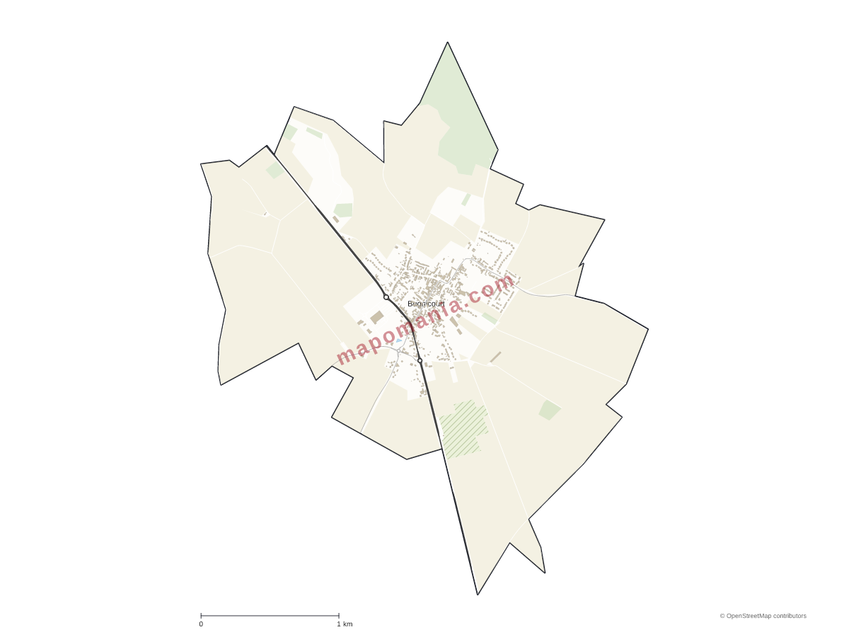 Carte de Bugnicourt à personnaliser