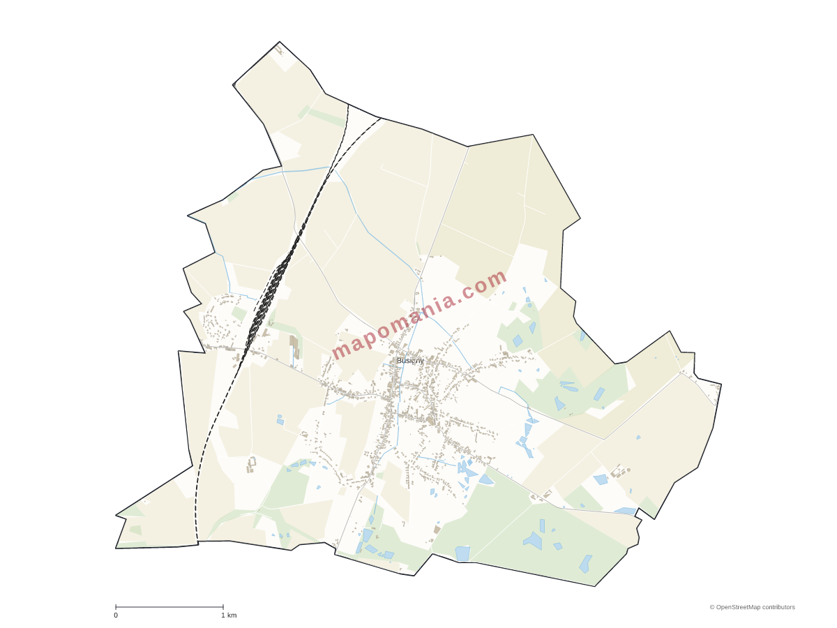 Carte de Busigny à personnaliser