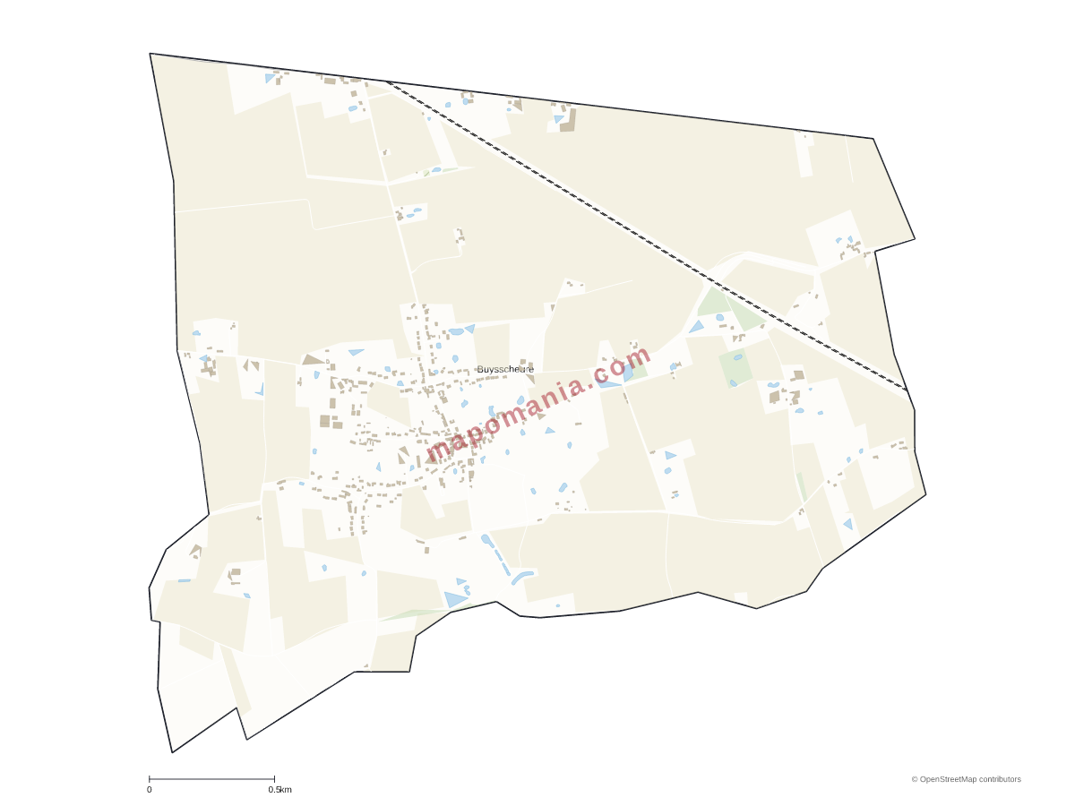 Carte de Buysscheure à personnaliser