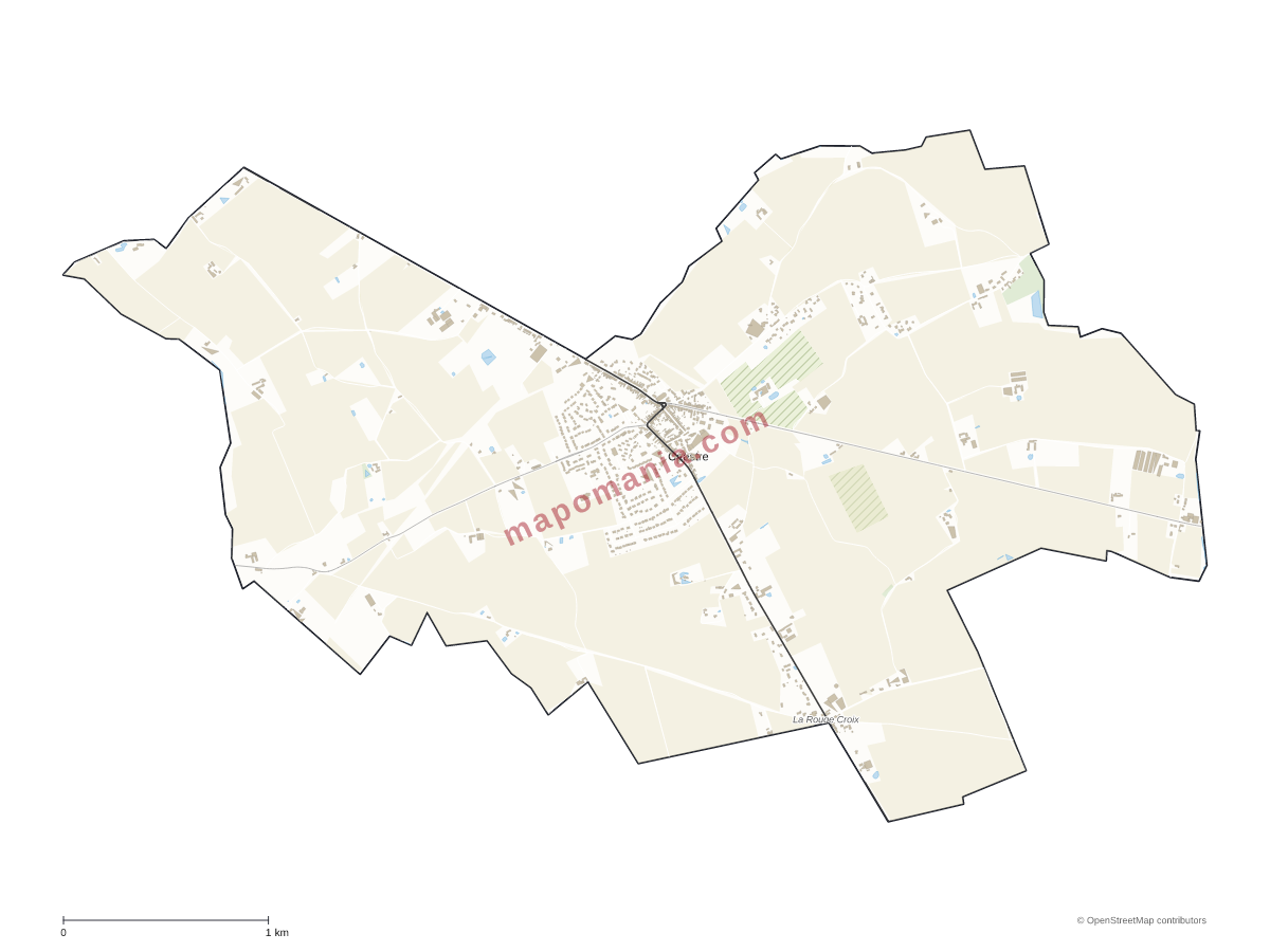 Carte de Caëstre à personnaliser