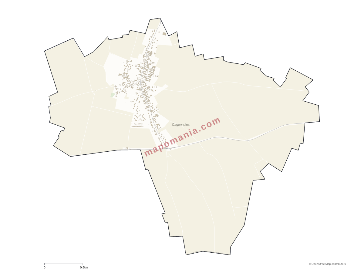 Carte de Cagnoncles à personnaliser