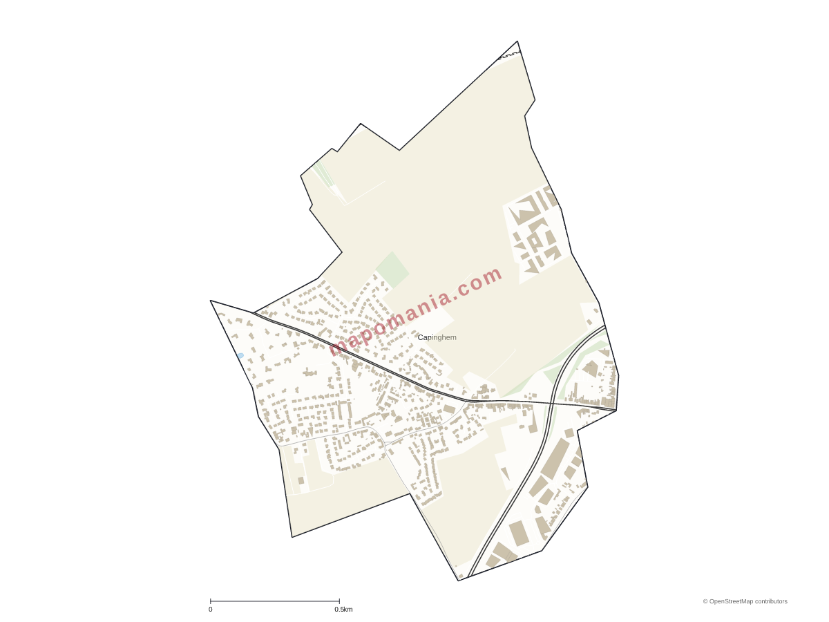 Carte de Capinghem à personnaliser