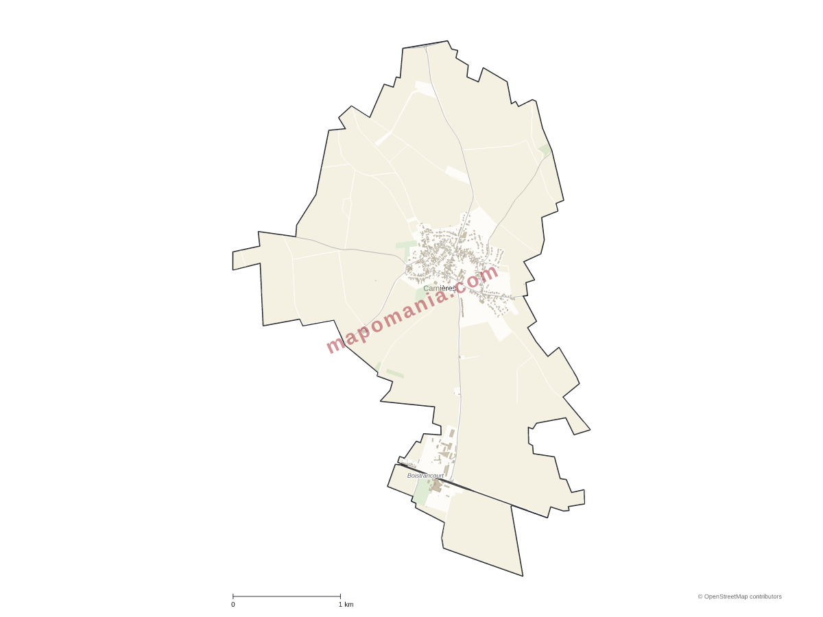Carte de Carnières à personnaliser
