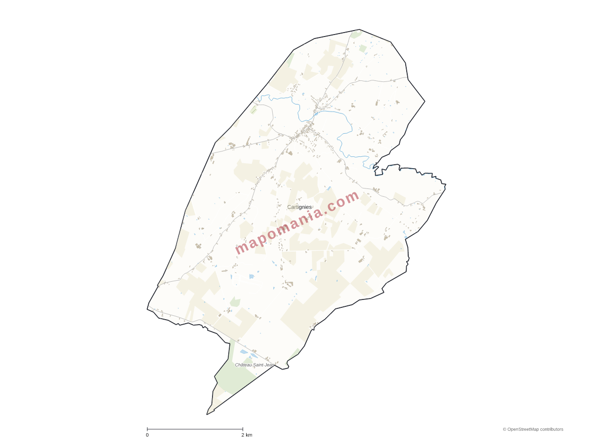 Carte de Cartignies à personnaliser