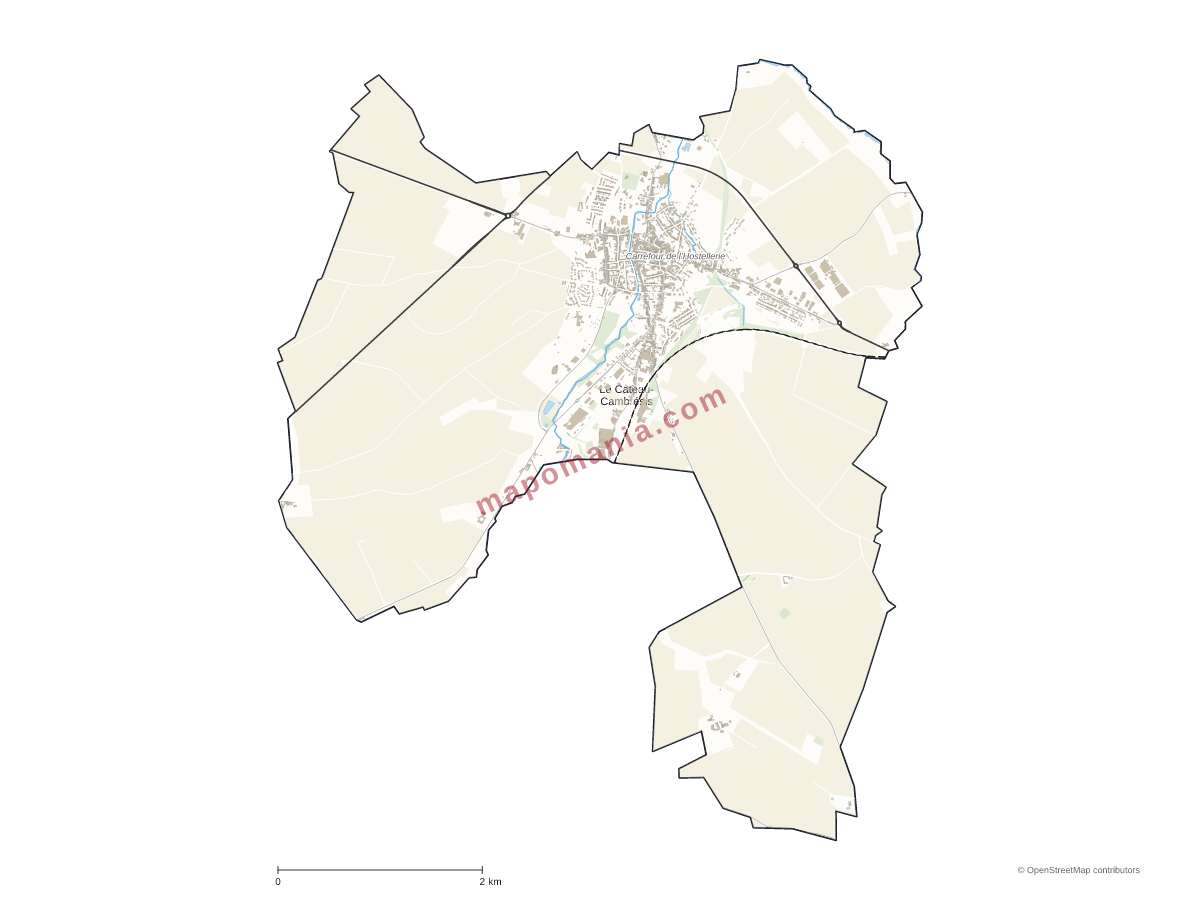 Carte de Le Cateau-Cambrésis à personnaliser