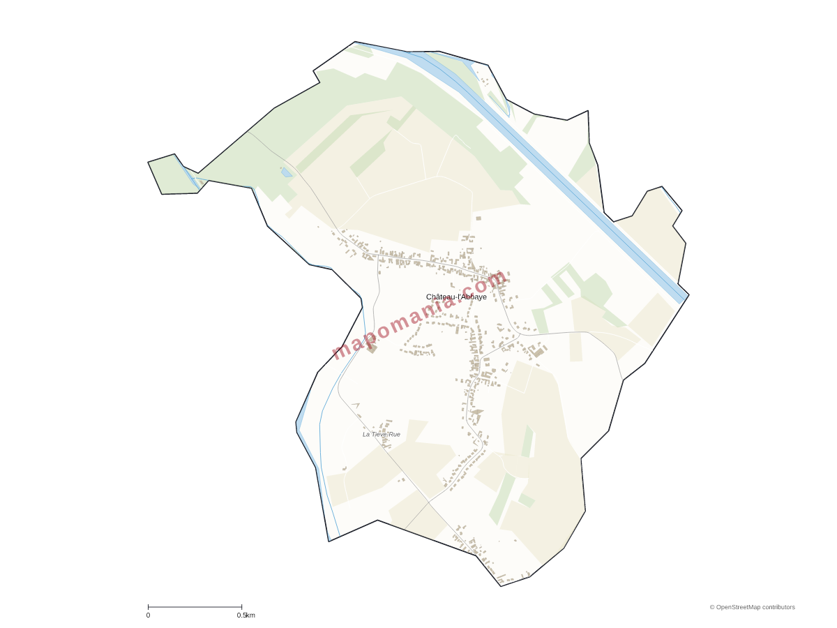 Carte de Château-l'Abbaye à personnaliser