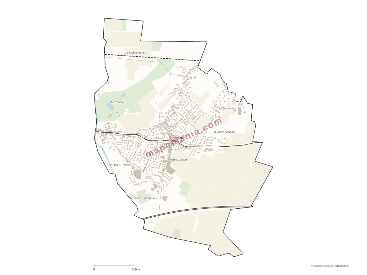 Carte de Chéreng à personnaliser