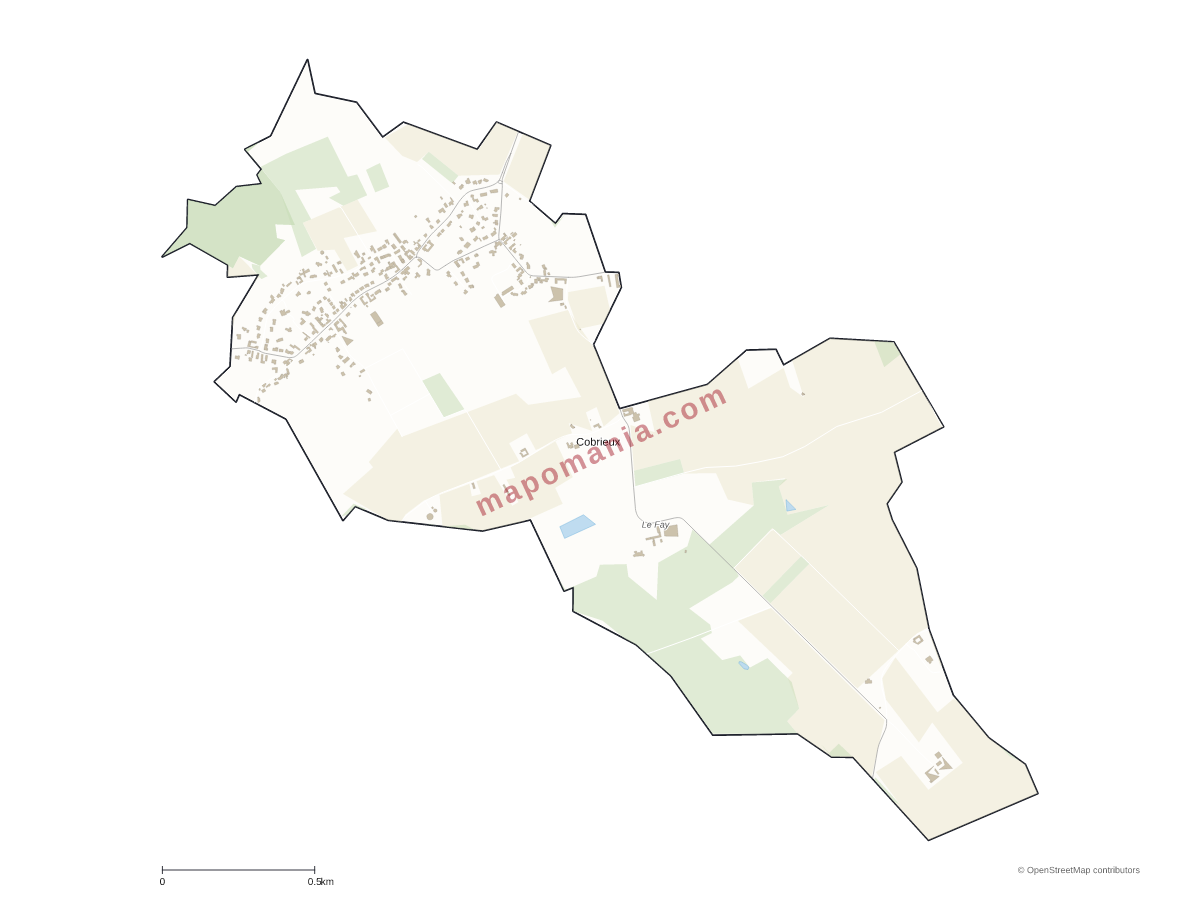 Carte de Cobrieux à personnaliser