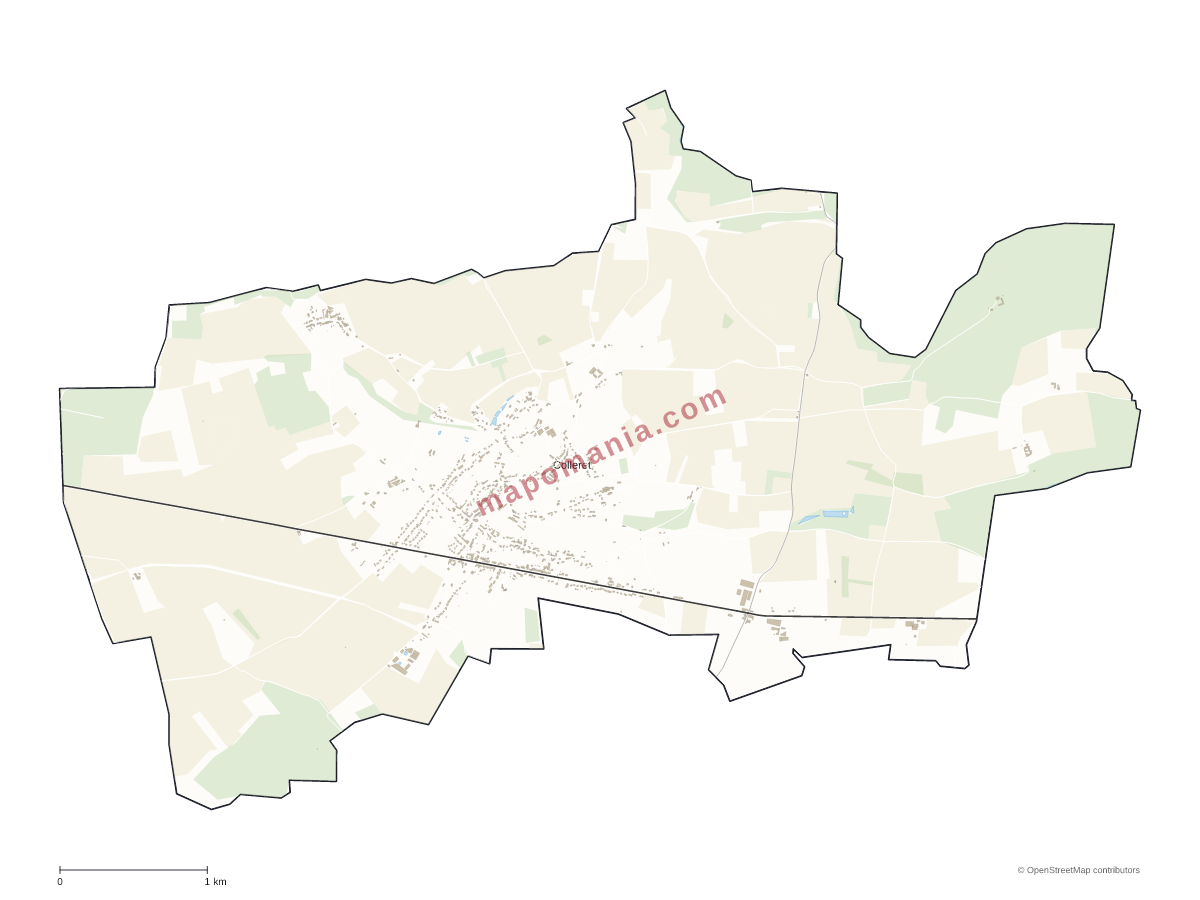 Carte de Colleret à personnaliser