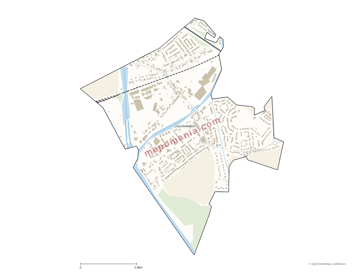 Carte de Courchelettes à personnaliser