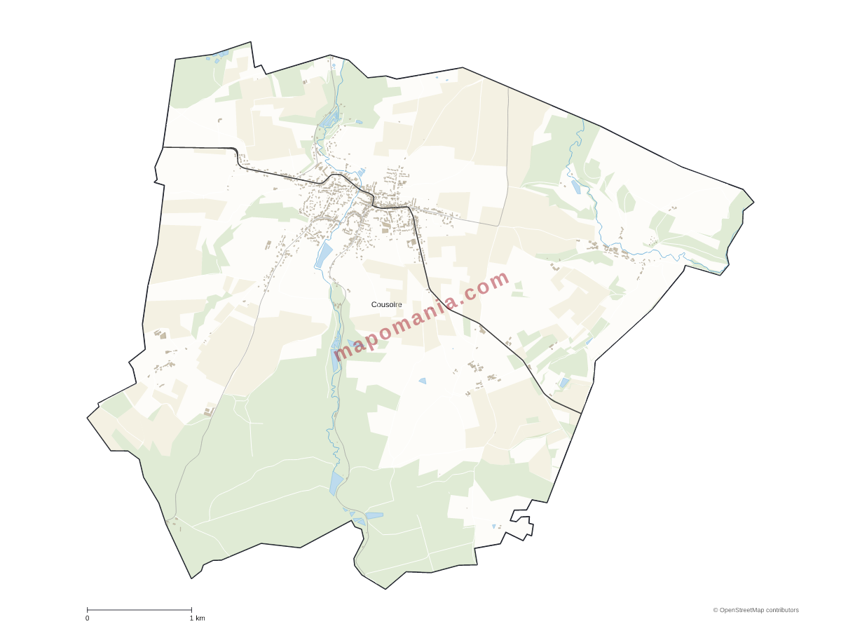 Carte de Cousolre à personnaliser