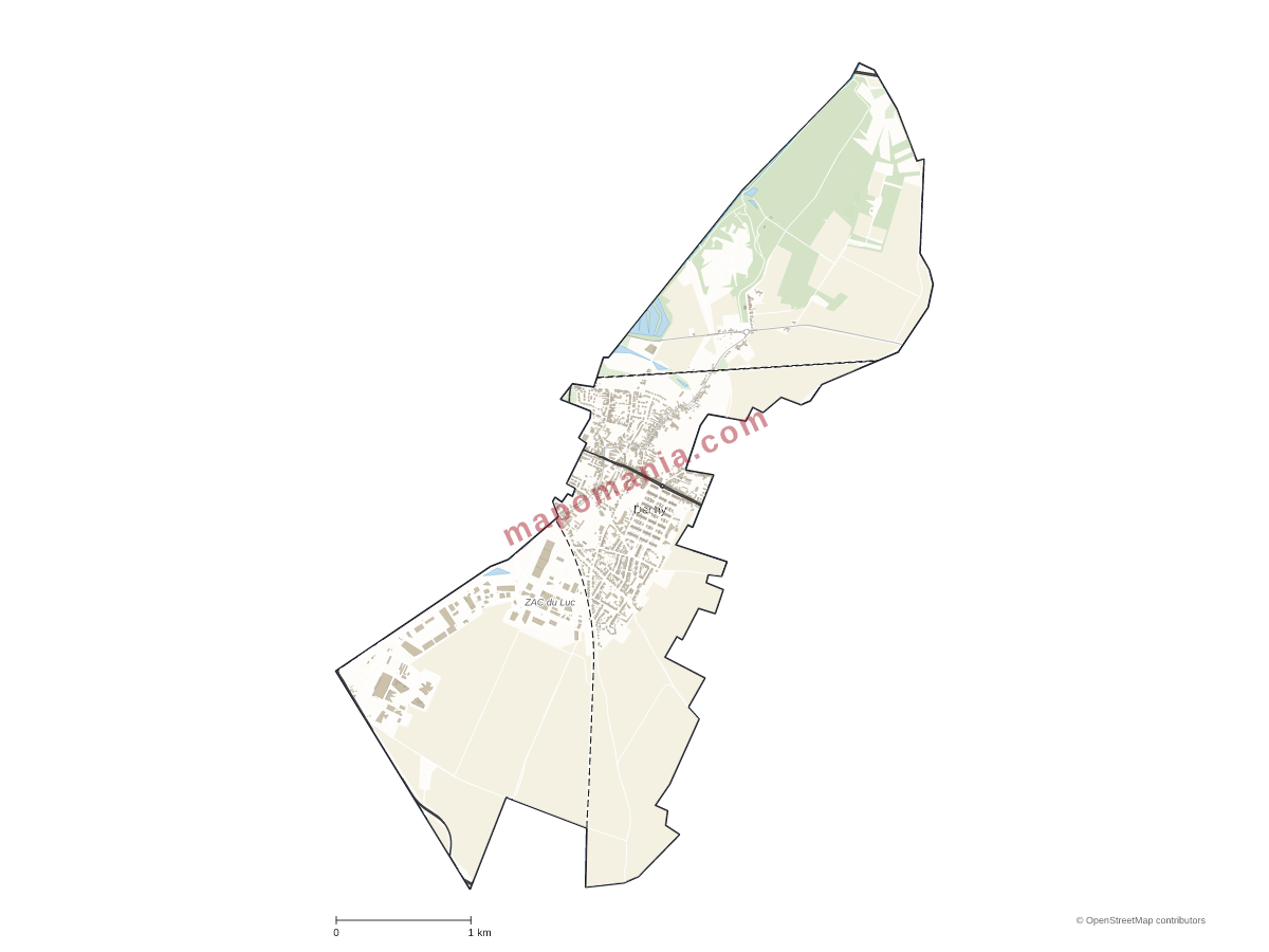 Carte de Dechy à personnaliser