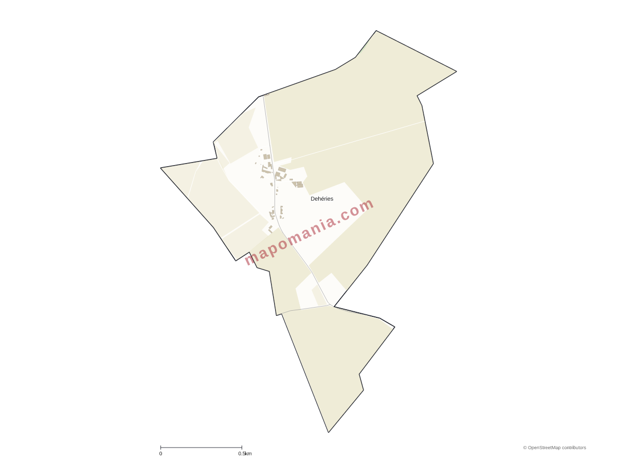 Carte de Dehéries à personnaliser