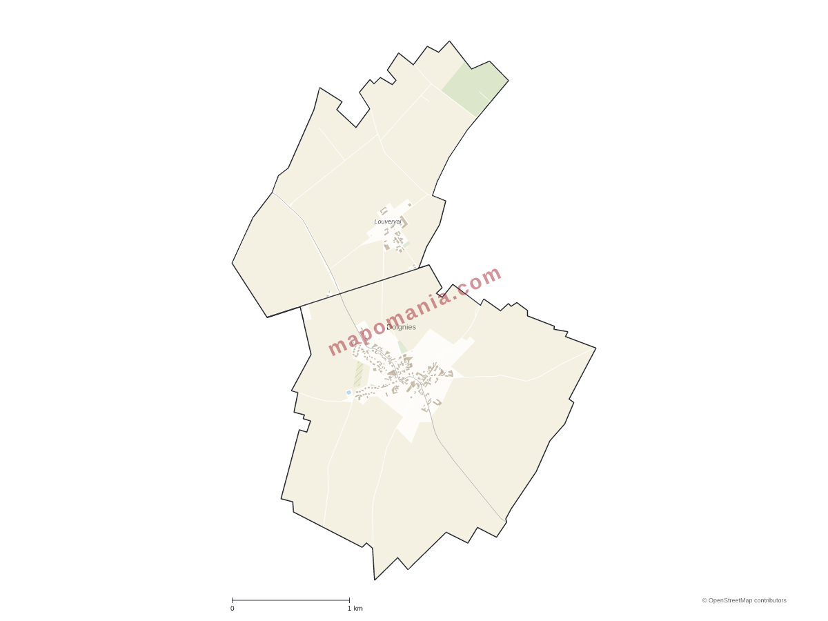 Carte de Doignies à personnaliser