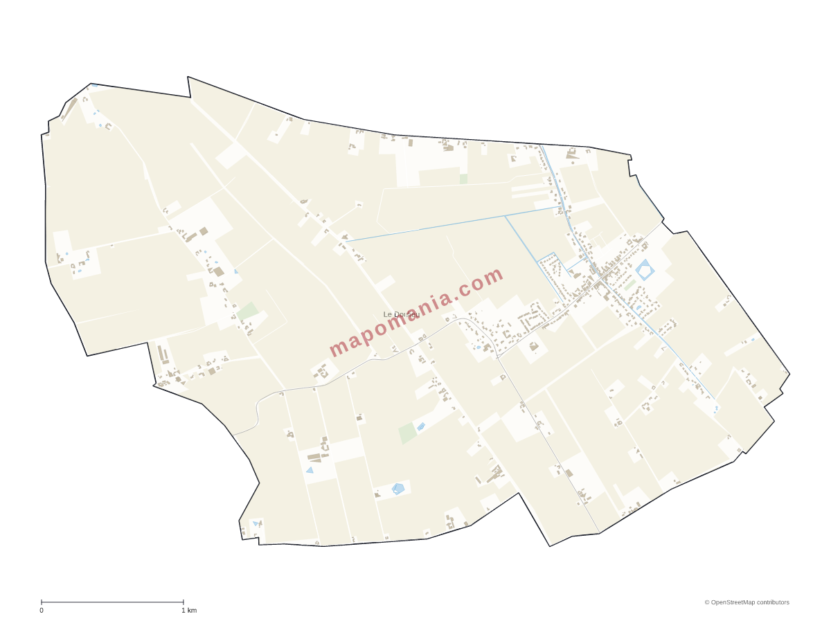 Carte de Le Doulieu à personnaliser