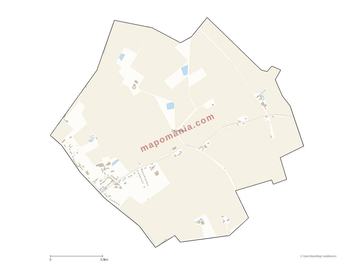 Carte de Drincham à personnaliser