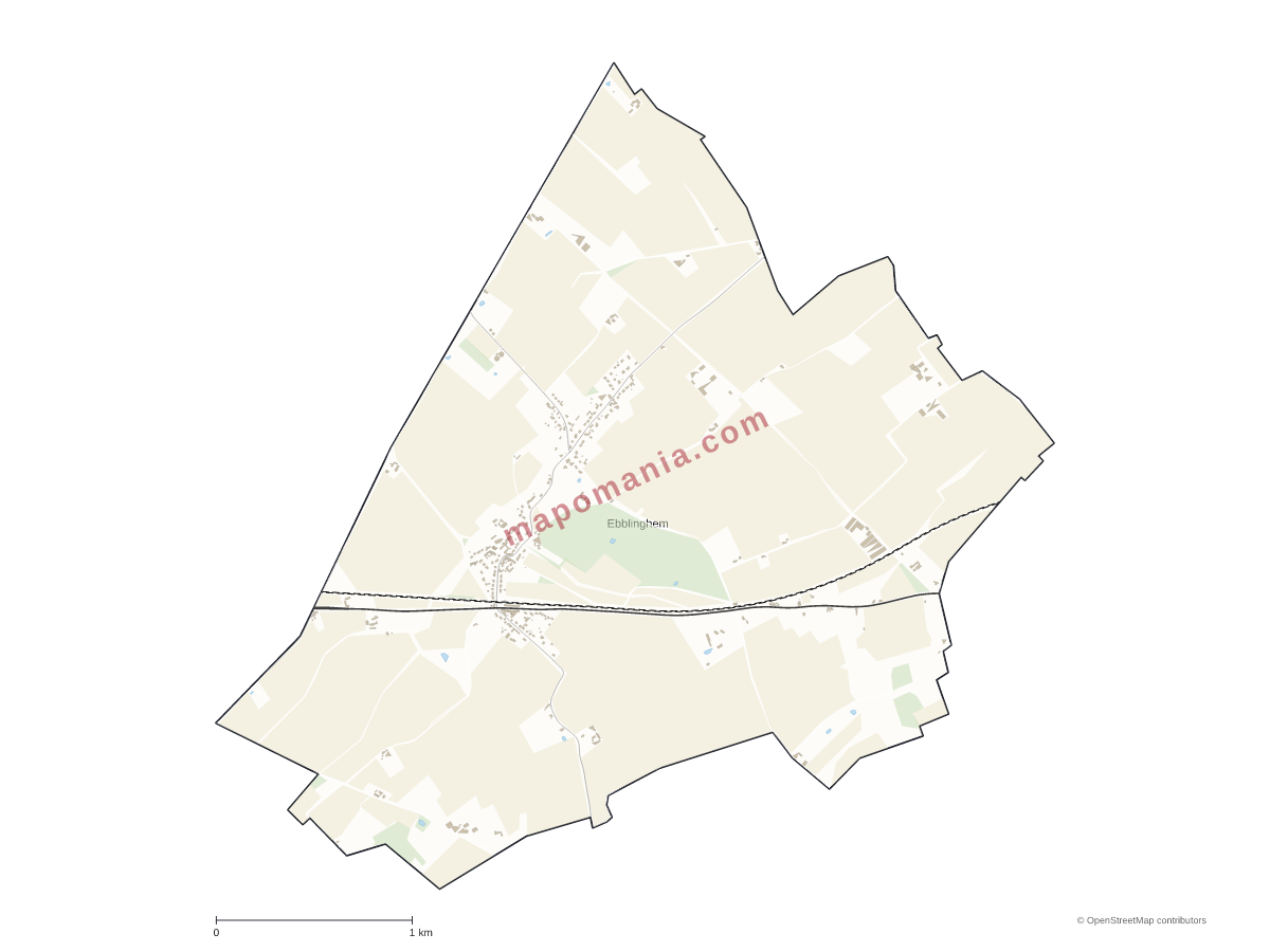Carte de Ebblinghem à personnaliser