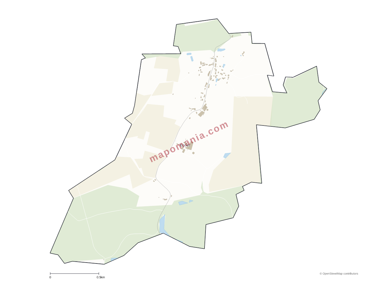 Carte de Eccles à personnaliser