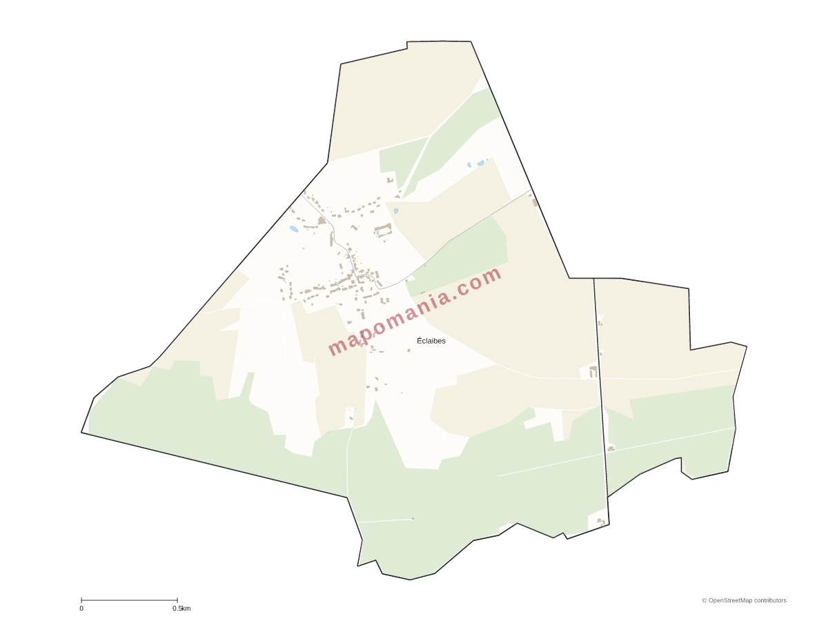 Carte de Éclaibes à personnaliser