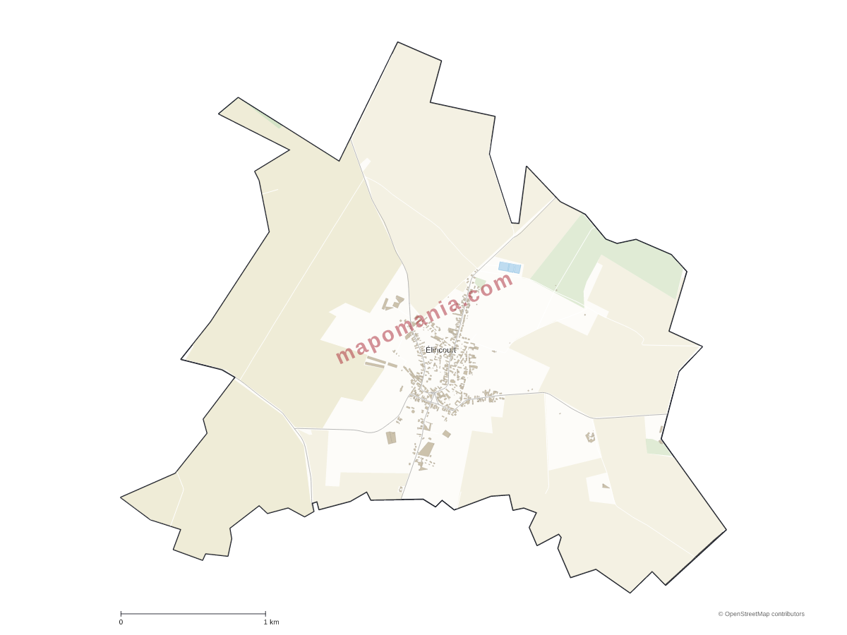 Carte de Élincourt à personnaliser