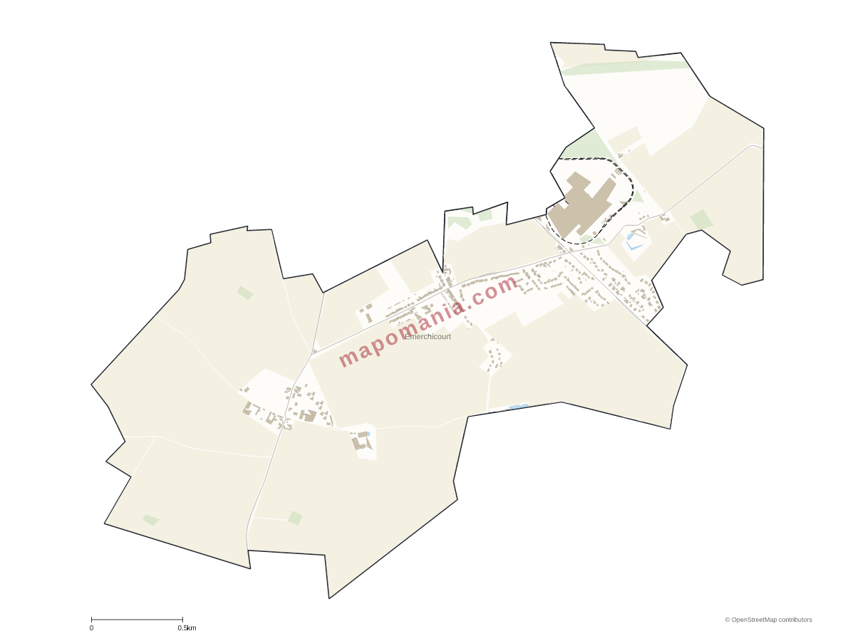 Carte de Émerchicourt à personnaliser