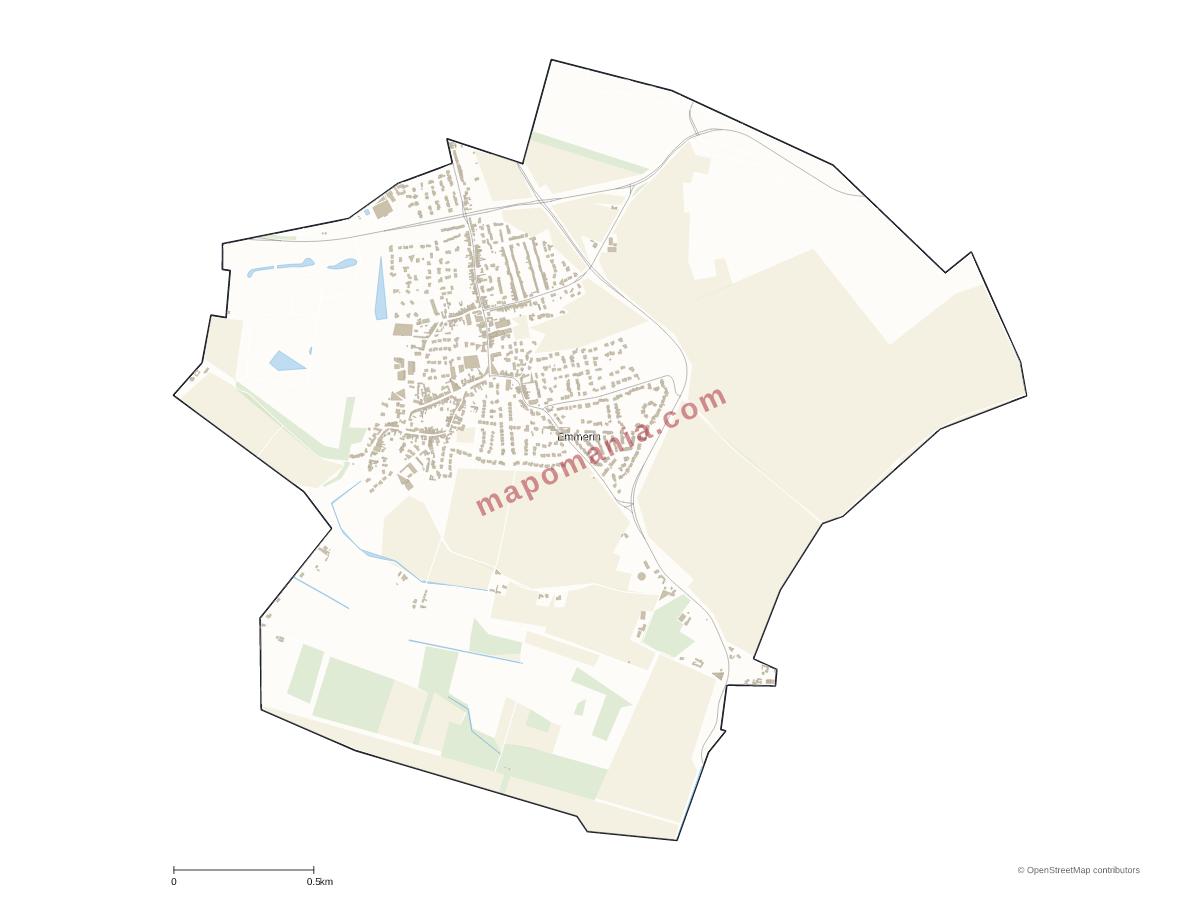 Carte de Emmerin à personnaliser