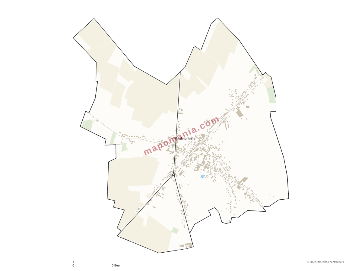 Carte de Englefontaine à personnaliser