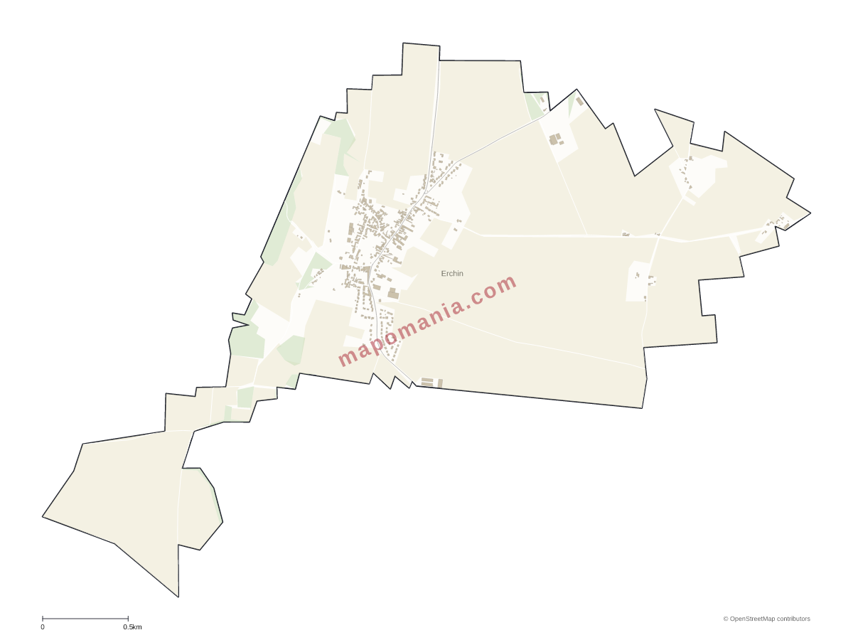 Carte de Erchin à personnaliser