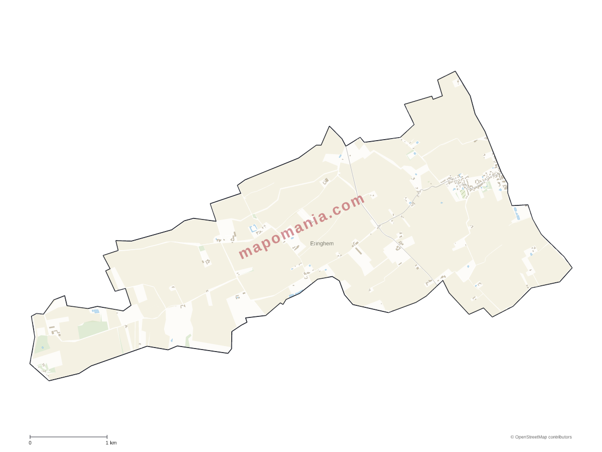 Carte de Eringhem à personnaliser