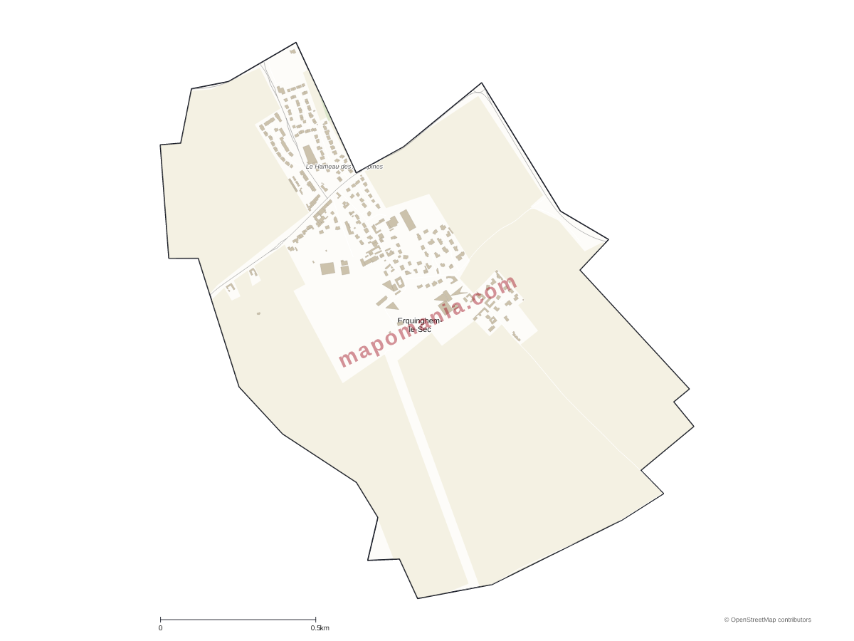 Carte de Erquinghem-le-Sec à personnaliser