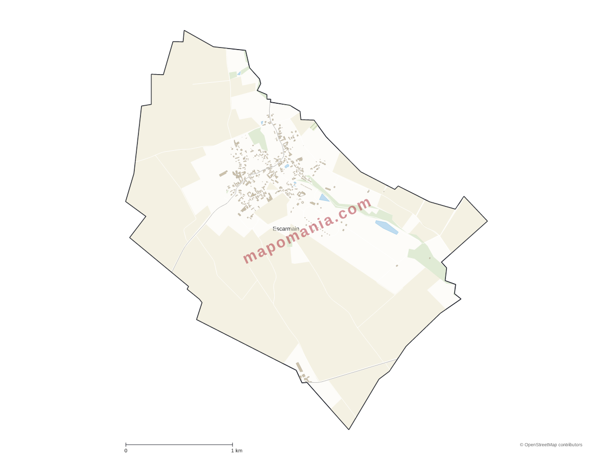 Carte de Escarmain à personnaliser