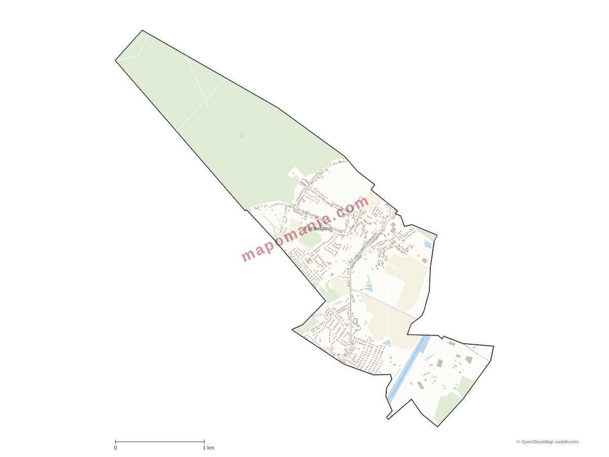Carte de Escautpont à personnaliser