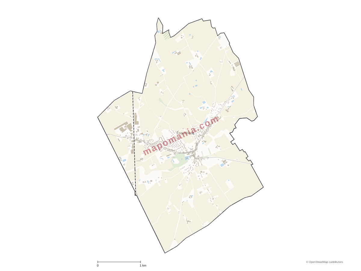Carte de Esquelbecq à personnaliser