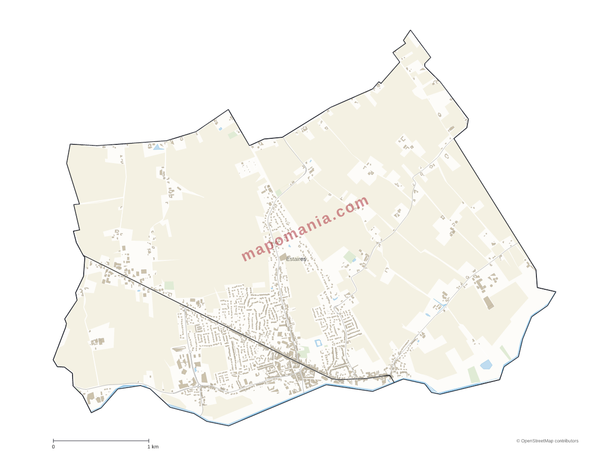 Carte de Estaires à personnaliser