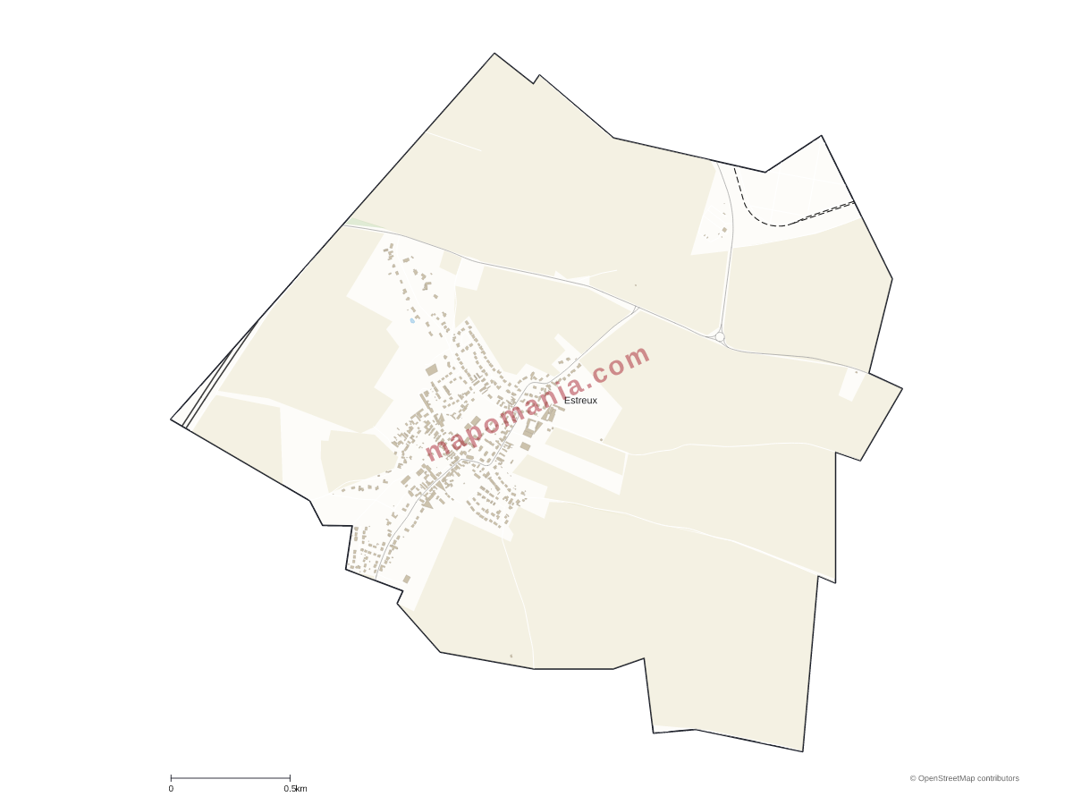 Carte de Estreux à personnaliser