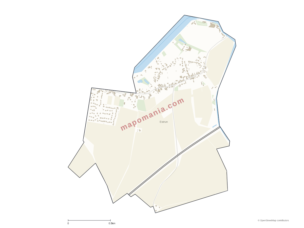 Carte de Estrun à personnaliser