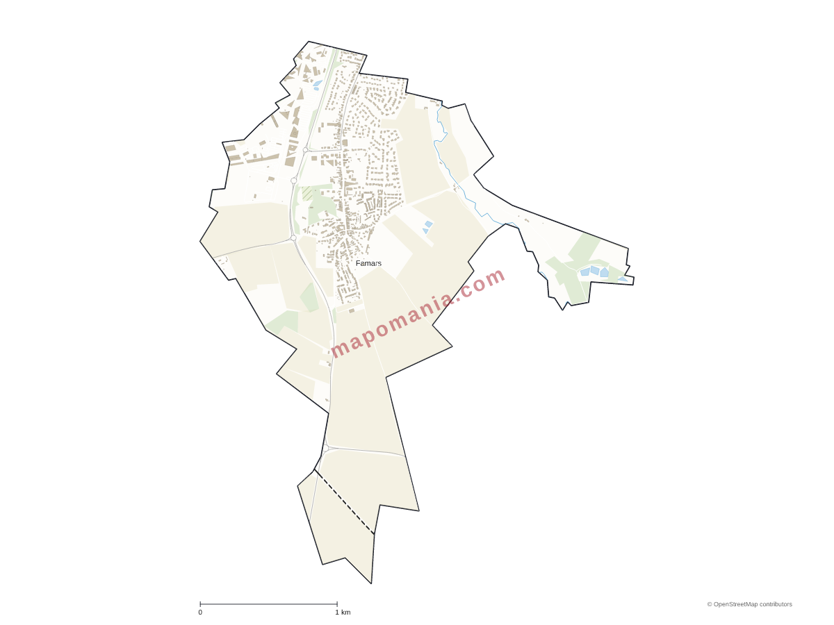 Carte de Famars à personnaliser