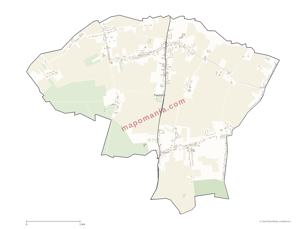 Carte de Faumont à personnaliser