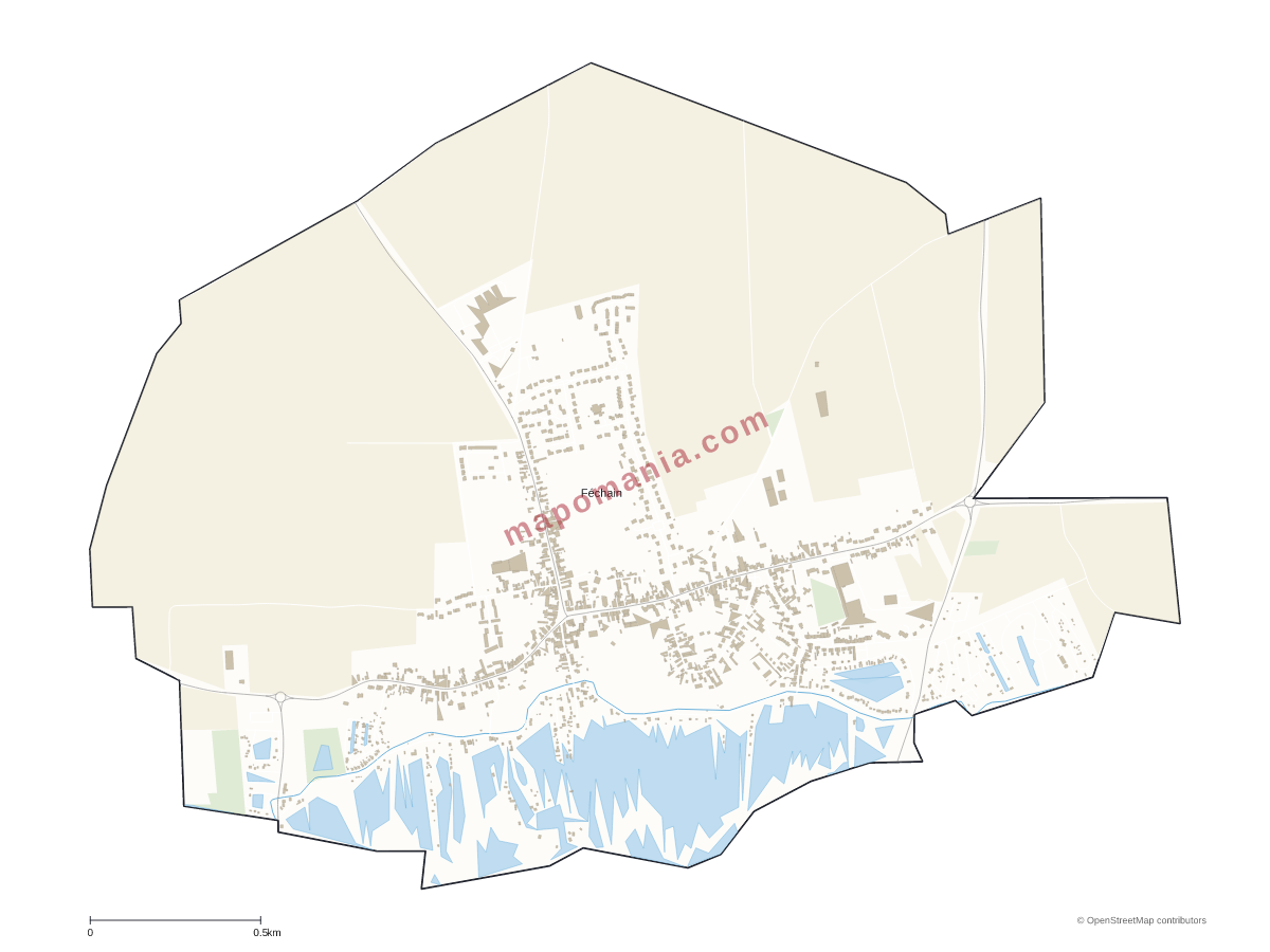 Carte de Féchain à personnaliser