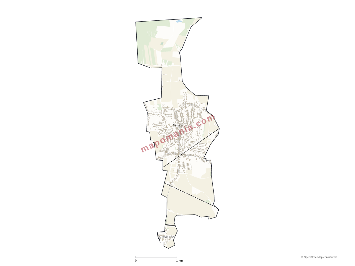 Carte de Fenain à personnaliser