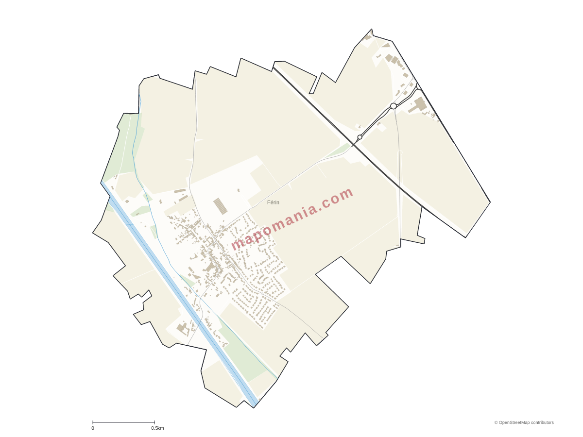 Carte de Férin à personnaliser