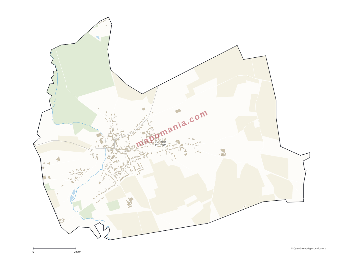 Carte de Ferrière-la-Petite à personnaliser