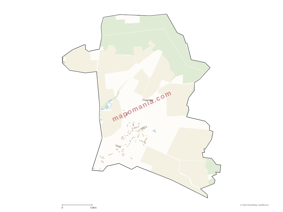 Carte de Floursies à personnaliser