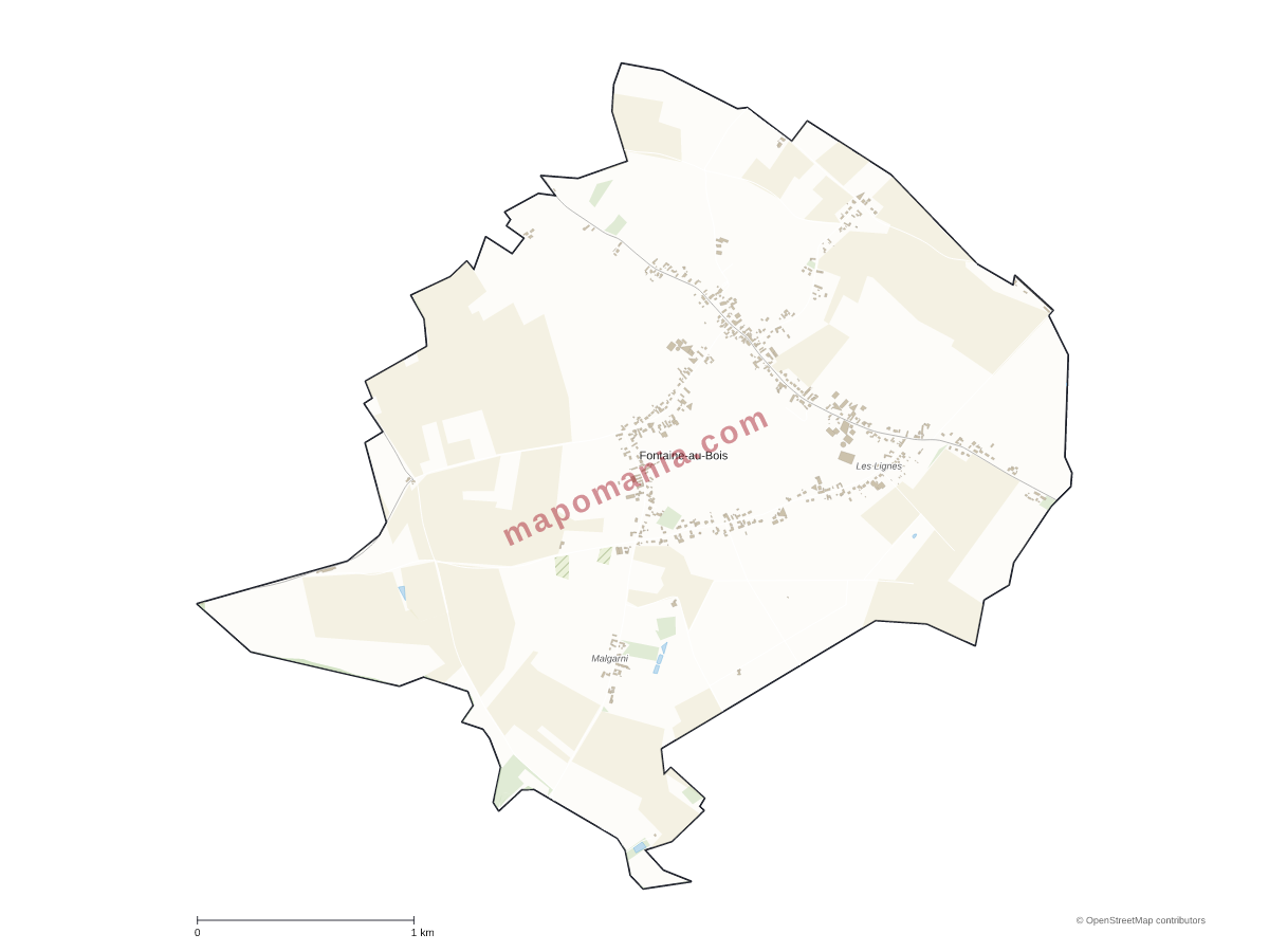 Carte de Fontaine-au-Bois à personnaliser