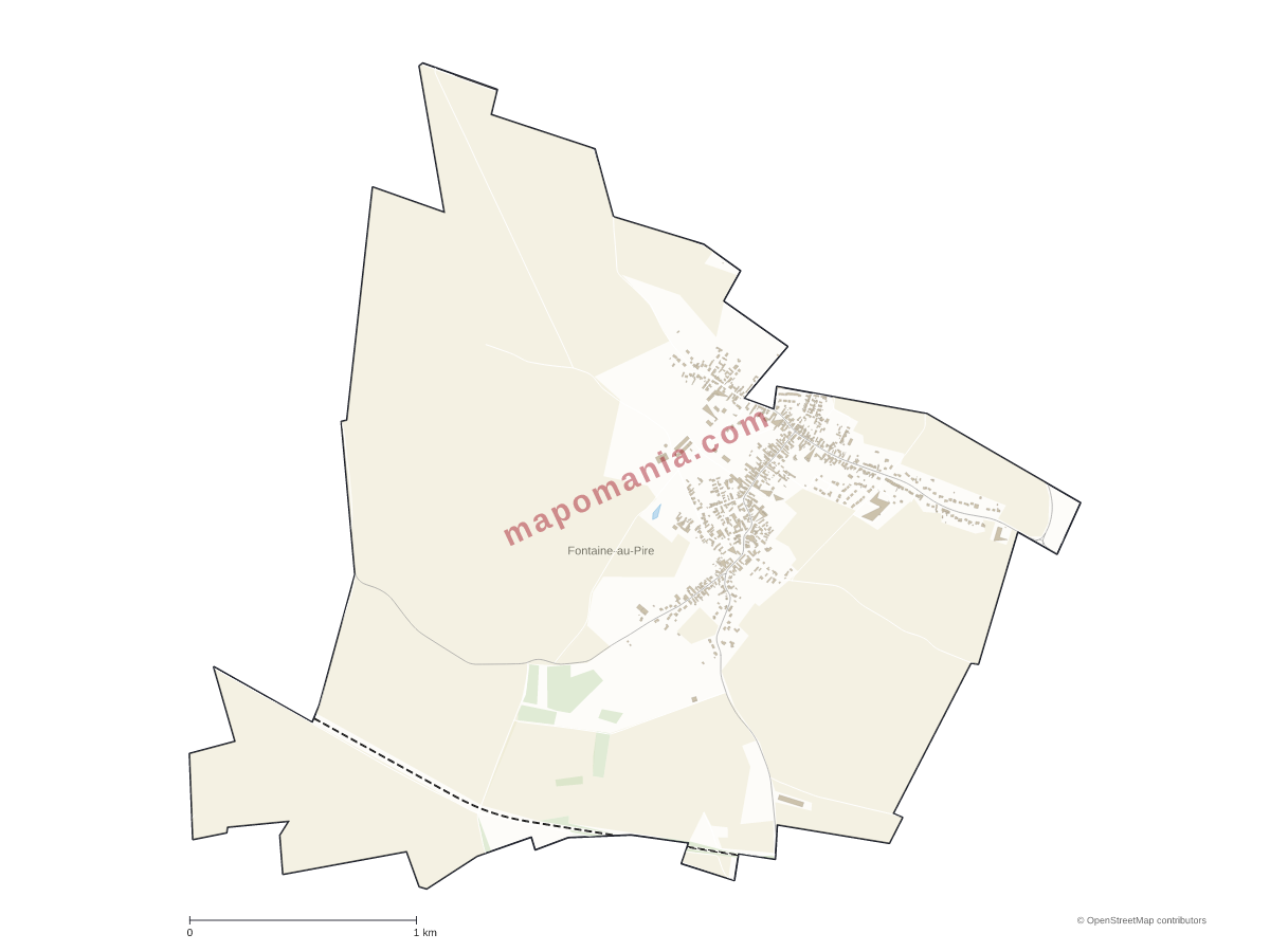 Carte de Fontaine-au-Pire à personnaliser